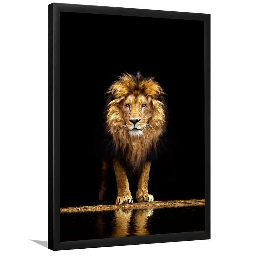 Golden Lion Framed Art Prints Wall Decor - Art Prints, Framed Picture,For Sale, Ready to hang