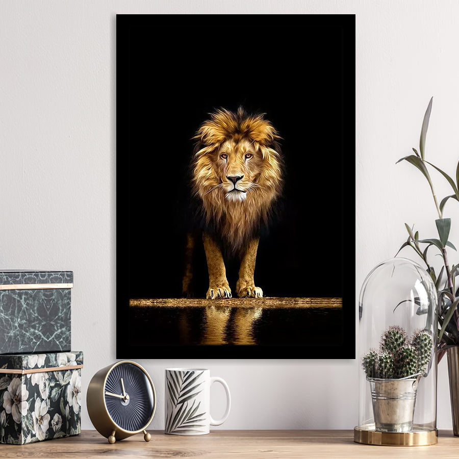 Golden Lion Framed Art Prints Wall Decor - Art Prints, Framed Picture,For Sale, Ready to hang