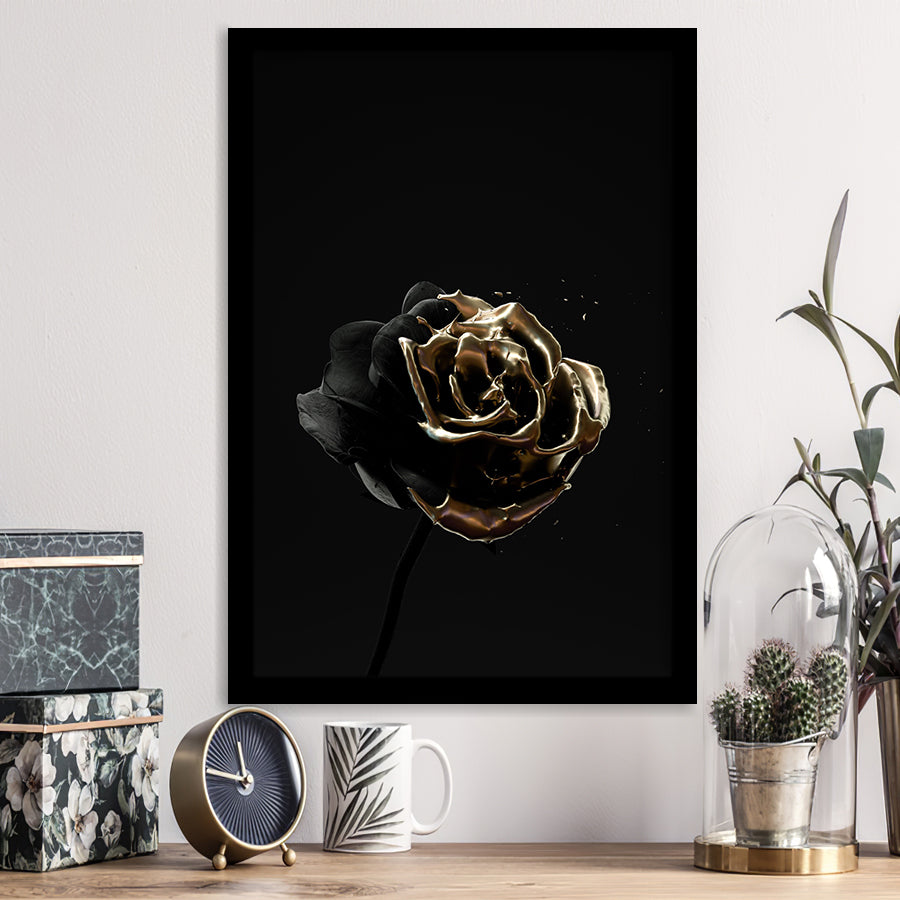 Golden Rose v1 Framed Art Prints Wall Decor - Art Prints, Framed Picture,For Sale, Ready to hang