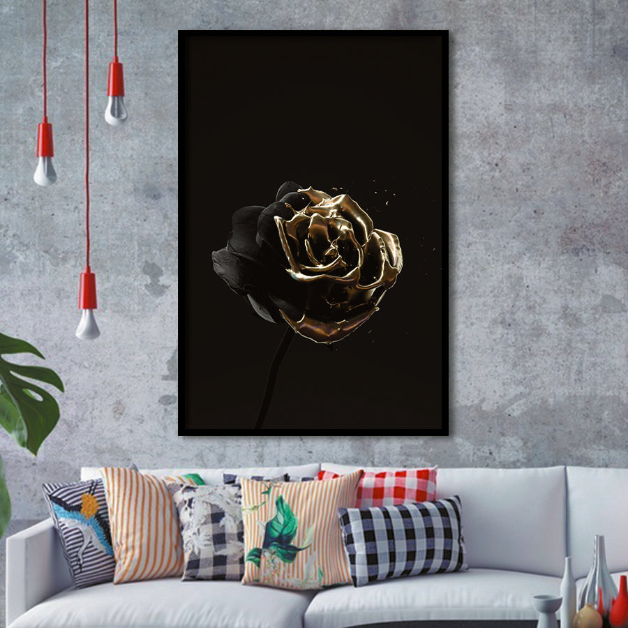 Golden Rose v1 Framed Art Prints Wall Decor - Art Prints, Framed Picture,For Sale, Ready to hang