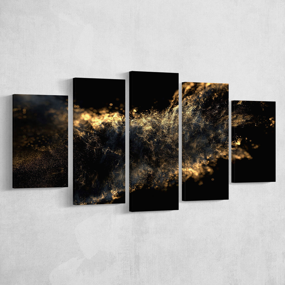 Gold Clash Large Canvas Prints Multi Panels Wall Art Prints Home Decor