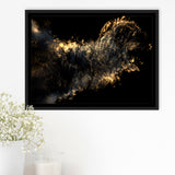 Gold Clash Framed Canvas Prints Wall Art Home Decor - Painting Canvas, Black Frame, Framed Picture