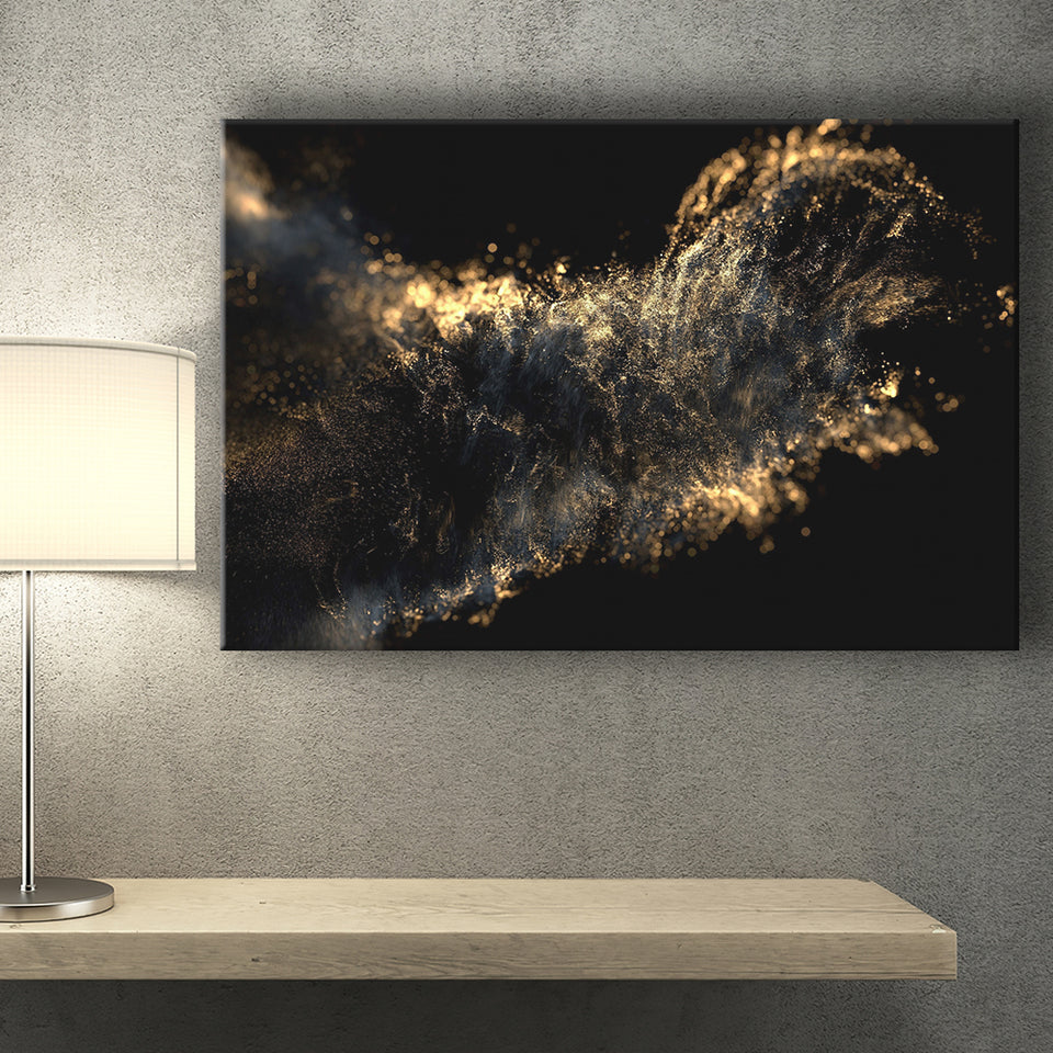 Gold Clash Landscape Canvas Prints Wall Art Home Decor - Painting Canvas, Ready to hang