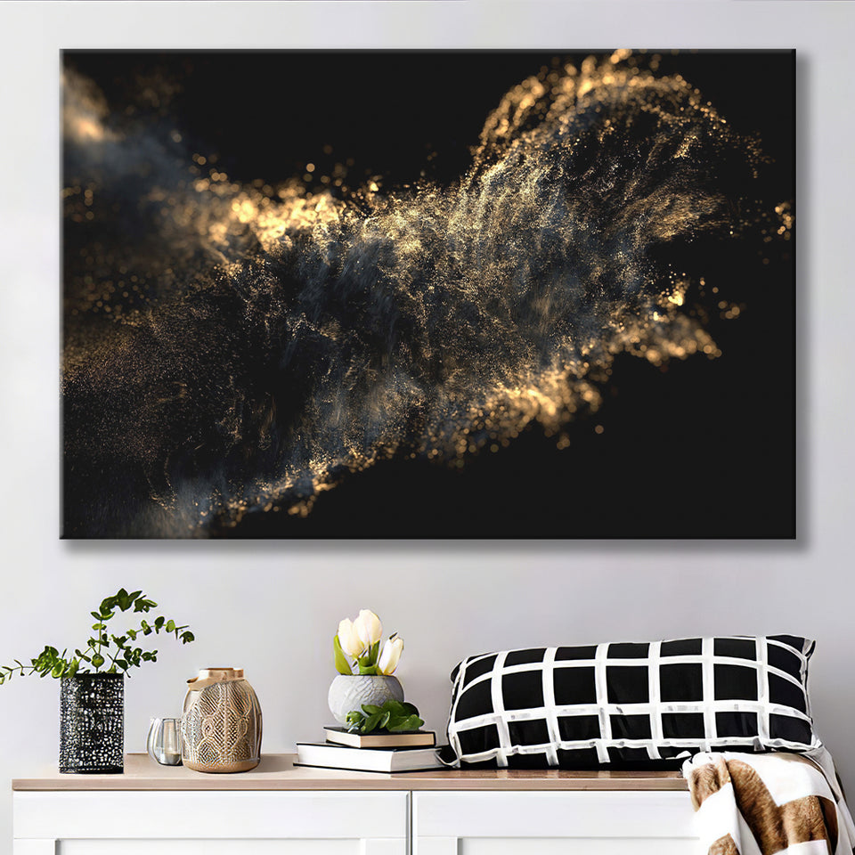 Gold Clash Landscape Canvas Prints Wall Art Home Decor - Painting Canvas, Ready to hang