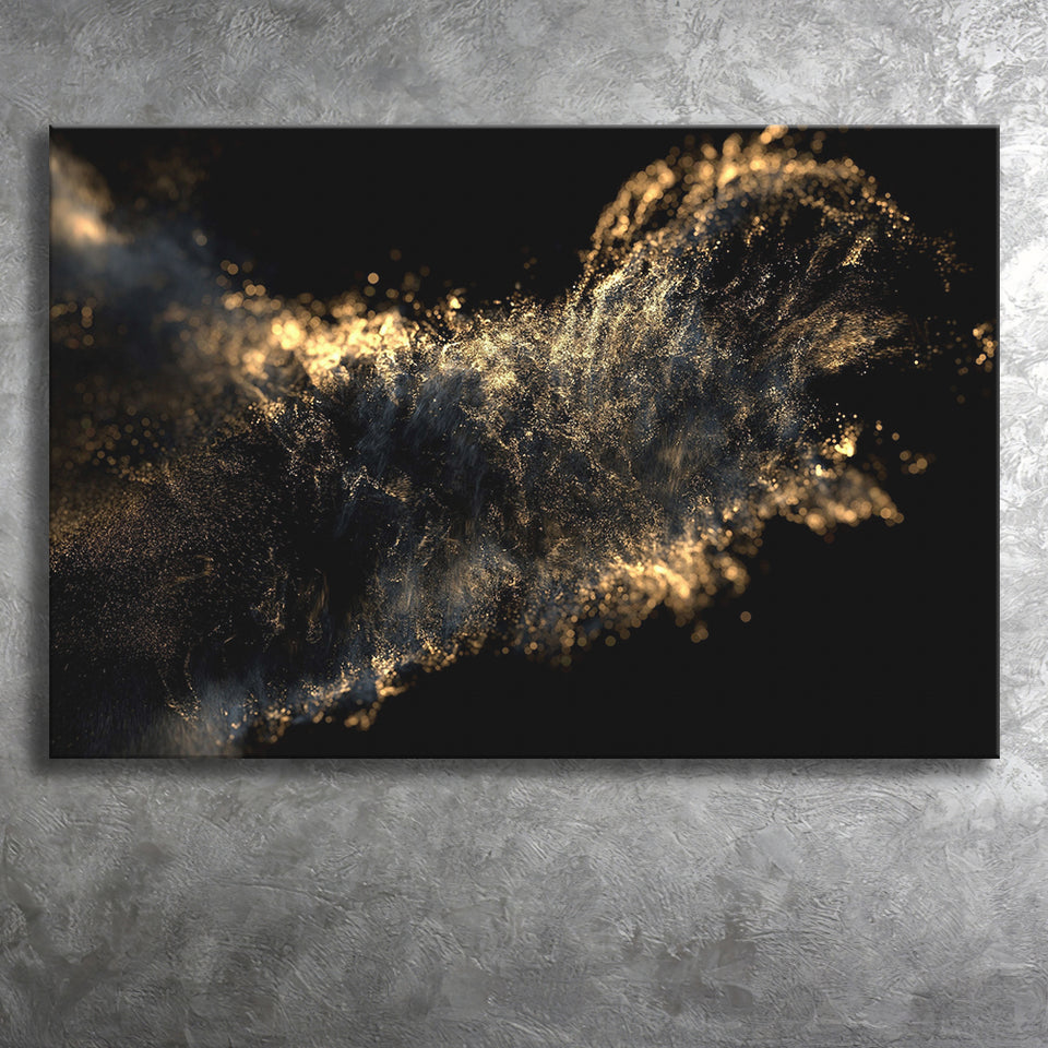 Gold Clash Landscape Canvas Prints Wall Art Home Decor - Painting Canvas, Ready to hang