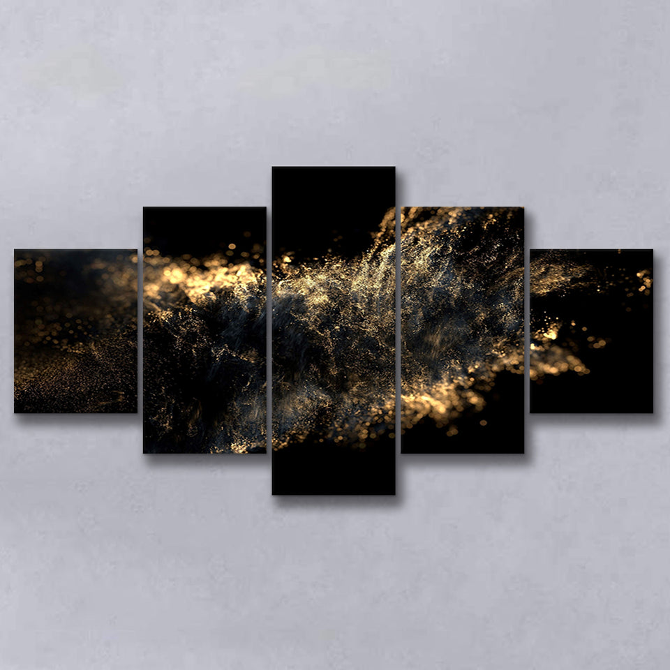 Gold Clash Large Canvas Prints Multi Panels Wall Art Prints Home Decor