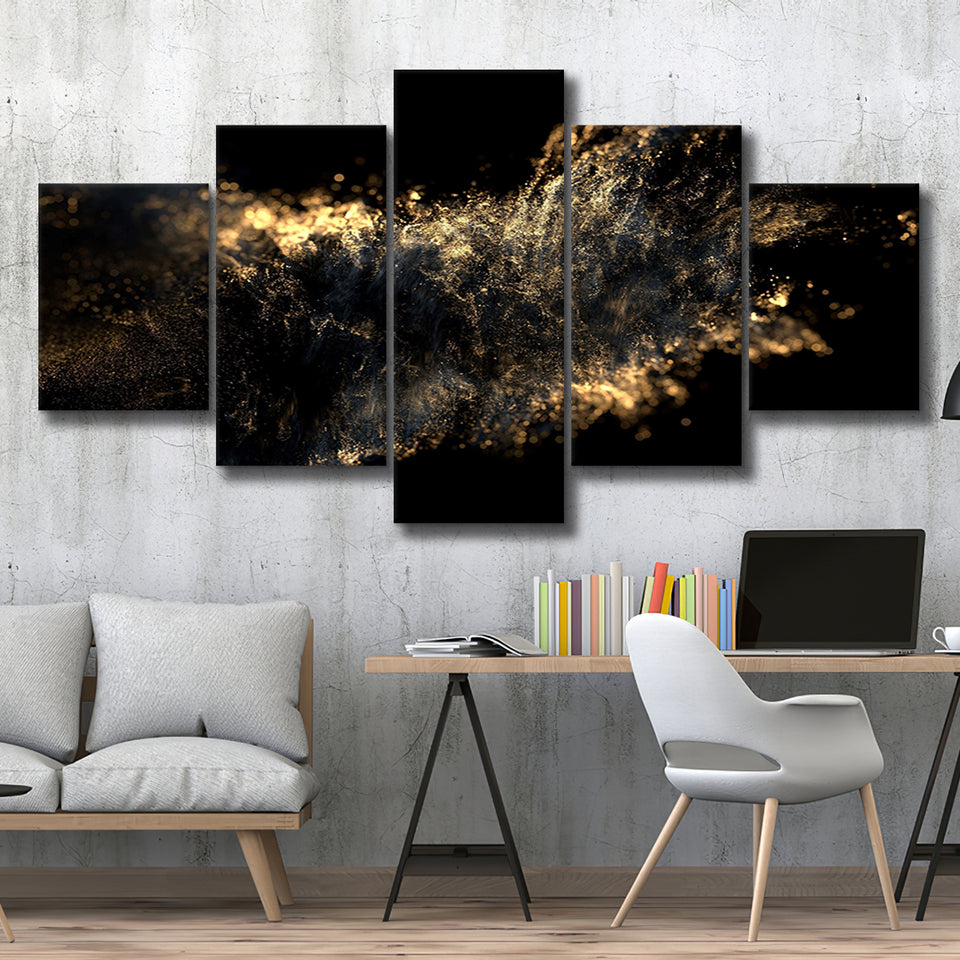 Gold Clash Large Canvas Prints Multi Panels Wall Art Prints Home Decor