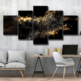 Gold Clash Large Canvas Prints Multi Panels Wall Art Prints Home Decor