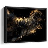 Gold Clash Framed Canvas Prints Wall Art Home Decor - Painting Canvas, Black Frame, Framed Picture