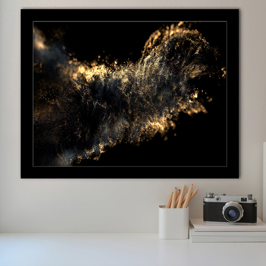 Gold Clash Framed Art Prints Wall Decor - Painting Art,Framed Picture,For Sale, Ready to hang