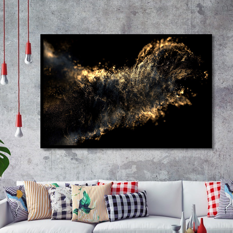Gold Clash Framed Art Prints Wall Decor - Painting Art,Framed Picture,For Sale, Ready to hang