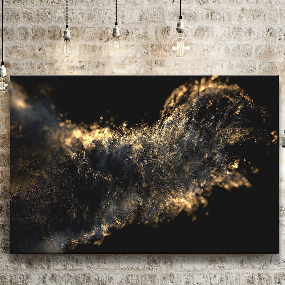 Gold Clash Landscape Canvas Prints Wall Art Home Decor - Painting Canvas, Ready to hang