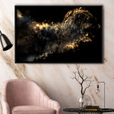 Gold Clash Framed Canvas Prints Wall Art Home Decor - Painting Canvas, Black Frame, Framed Picture