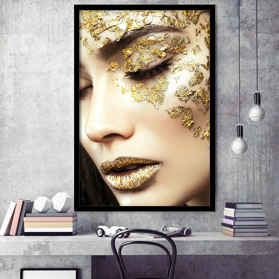 Gold Tishiki Framed Art Prints Wall Decor - Art Prints, Framed Picture,For Sale, Ready to hang