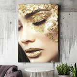 Gold Tishiki Canvas Prints Wall Art Home Decor - Painting Canvas,Art Prints, Ready to hang
