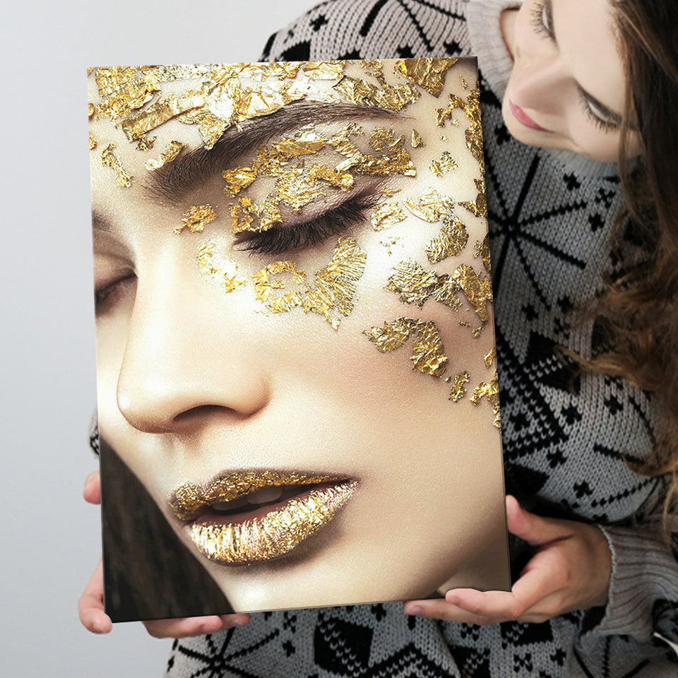 Gold Tishiki Canvas Prints Wall Art Home Decor - Painting Canvas,Art Prints, Ready to hang