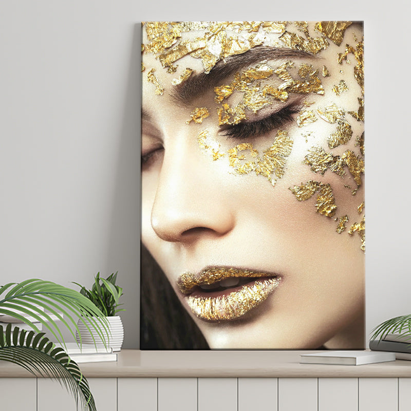 Gold Tishiki Canvas Prints Wall Art Home Decor - Painting Canvas,Art Prints, Ready to hang