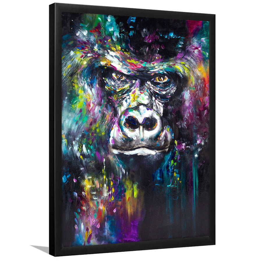 Gorilla V1 oil painting Framed Art Prints Wall Decor - Art Prints, Framed Picture,For Sale, Ready to hang