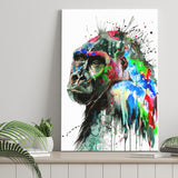Gorilla Water Colors Canvas Prints Wall Art Decor - Painting Canvas, Home Decor, Art Print, Art For Sale