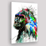 Gorilla Water Colors Canvas Prints Wall Art Decor - Painting Canvas, Home Decor, Art Print, Art For Sale