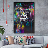 Gorilla V1 oil painting Framed Art Prints Wall Decor - Art Prints, Framed Picture,For Sale, Ready to hang