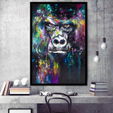 Gorilla V1 oil painting Framed Art Prints Wall Decor - Art Prints, Framed Picture,For Sale, Ready to hang