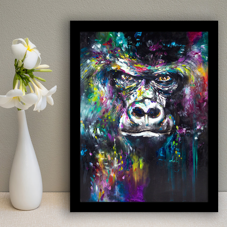 Gorilla V1 oil painting Framed Art Prints Wall Decor - Art Prints, Framed Picture,For Sale, Ready to hang