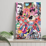 Graffiti Balloon Dog V6 Canvas Prints Wall Art Decor - Painting Canvas, Home Decor, Art Print, Art For Sale
