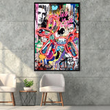 Graffiti Balloon Dog V6 Framed Canvas Prints Wall Art Decor - Painting Canvas, Floating Frame, Framed Picture