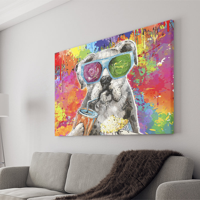 Graffiti Cool Puppy Canvas Prints Wall Art Decor - Painting Canvas, Home Decor, Art Print, Art For Sale