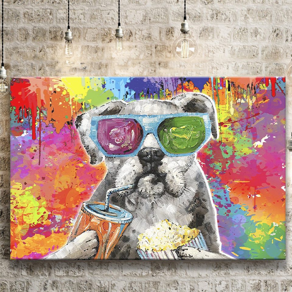 Graffiti Cool Puppy Canvas Prints Wall Art Decor - Painting Canvas, Home Decor, Art Print, Art For Sale