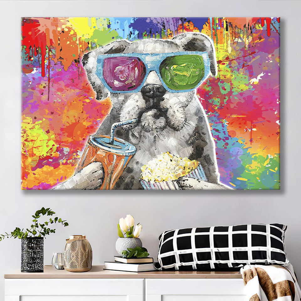 Graffiti Cool Puppy Canvas Prints Wall Art Decor - Painting Canvas, Home Decor, Art Print, Art For Sale