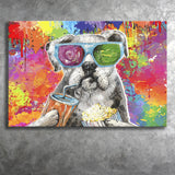 Graffiti Cool Puppy Canvas Prints Wall Art Decor - Painting Canvas, Home Decor, Art Print, Art For Sale