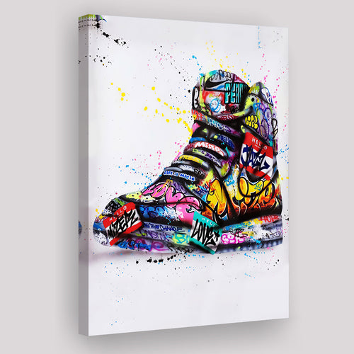 Graffiti Jordan Sneaker Basketball Canvas Prints Wall Art - Painting Canvas, Art Prints, Wall Decor