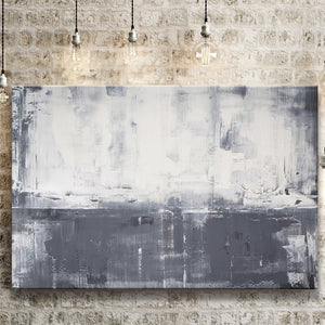 Grey White Abstract Art Canvas Prints Wall Art - Painting Canvas, Art Prints, Wall Decor, Home Decor, Prints for Sale