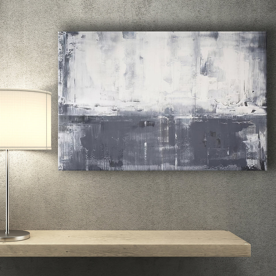 Grey White Abstract Art Canvas Prints Wall Art - Painting Canvas, Art Prints, Wall Decor, Home Decor, Prints for Sale
