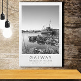 Galway, Republic Of Ireland Black And White Art Canvas Prints Wall Art Home Decor