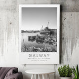 Galway, Republic Of Ireland Black And White Art Canvas Prints Wall Art Home Decor