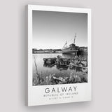 Galway, Republic Of Ireland Black And White Art Canvas Prints Wall Art Home Decor