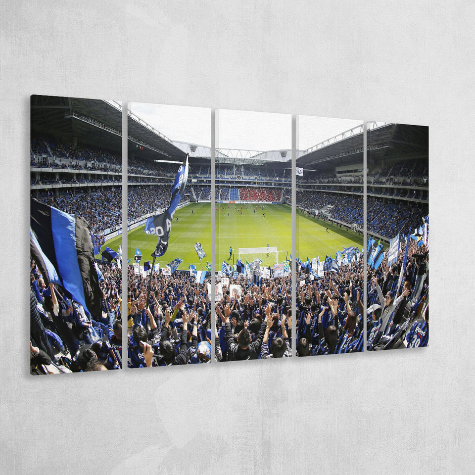 Gamba Osaka New Stadium, Stadium Canvas, Sport Art, Gift for him, Multi Panels B, Canvas Prints Wall Art Decor
