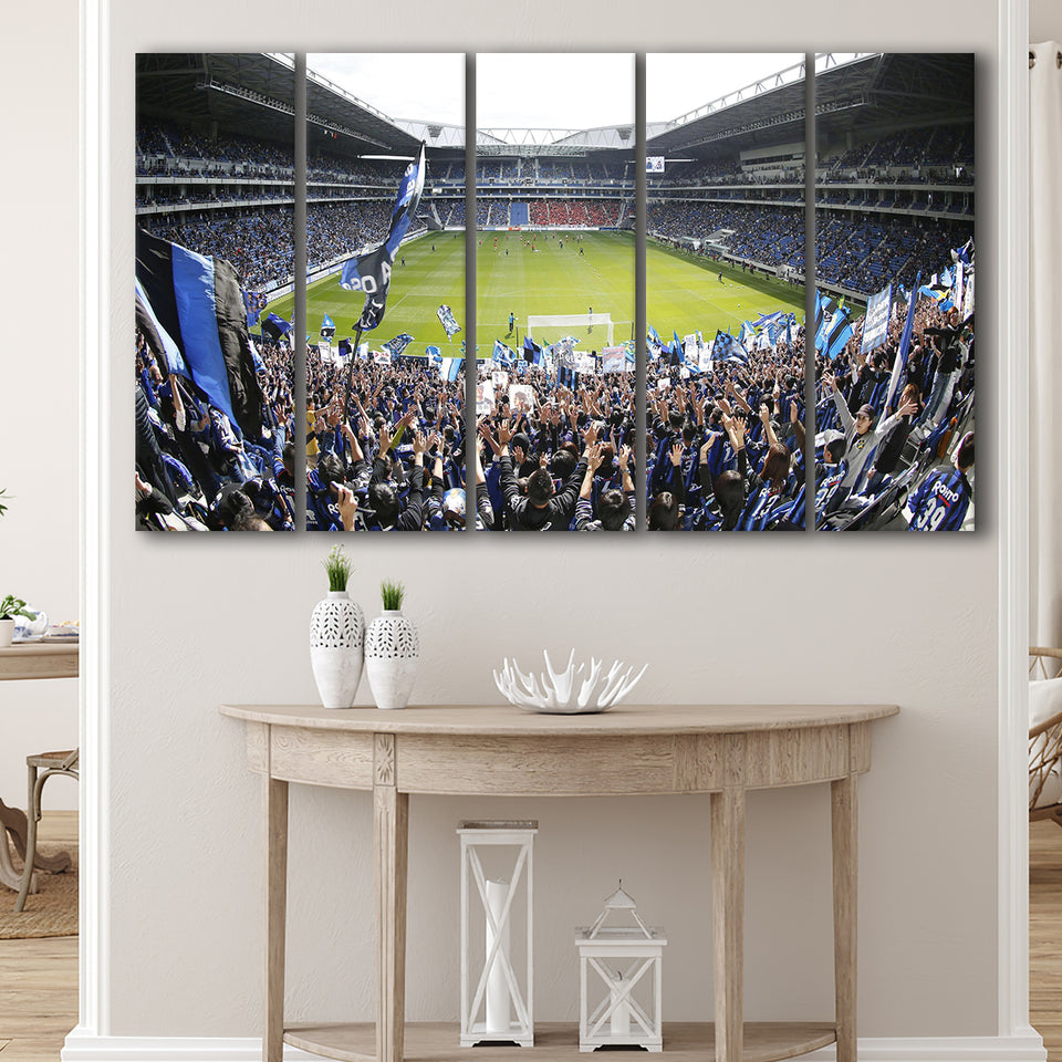 Gamba Osaka New Stadium, Stadium Canvas, Sport Art, Gift for him, Multi Panels B, Canvas Prints Wall Art Decor