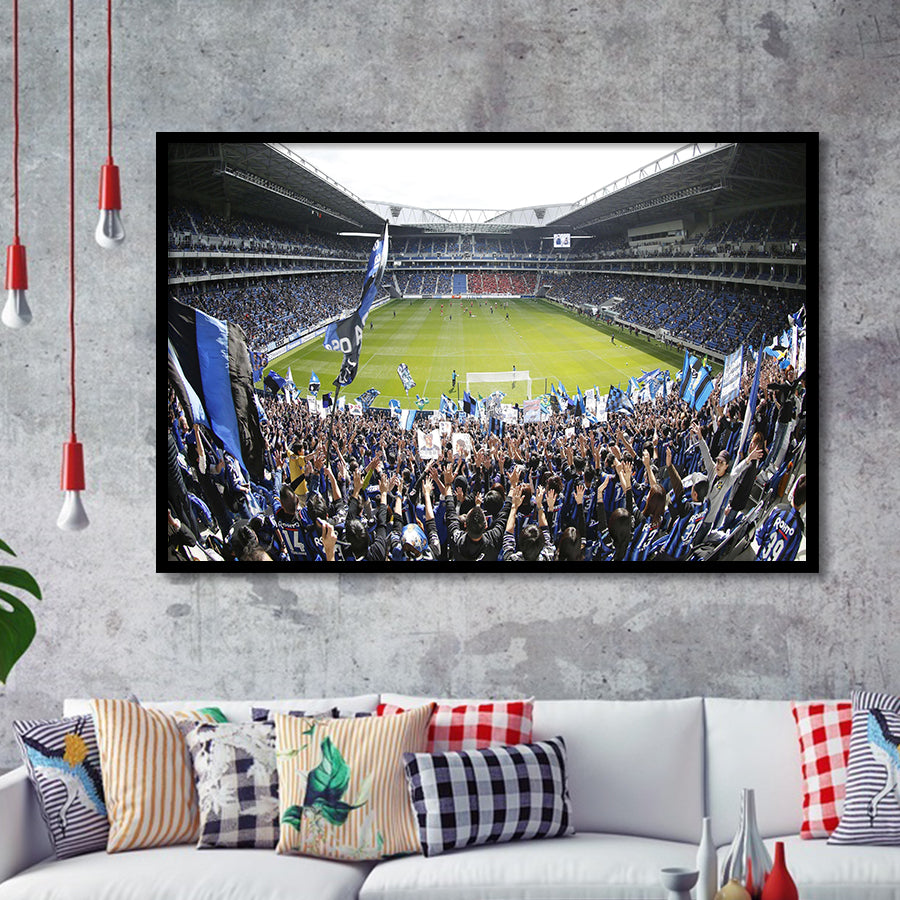 Gamba Osaka New Stadium, Stadium Canvas, Sport Art, Gift for him, Framed Art Prints Wall Art Decor, Framed Picture