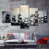 Game of Chess Stylish 5 Piece Canvas Prints Wall Art Decor - Painting Canvas, Multi Panels