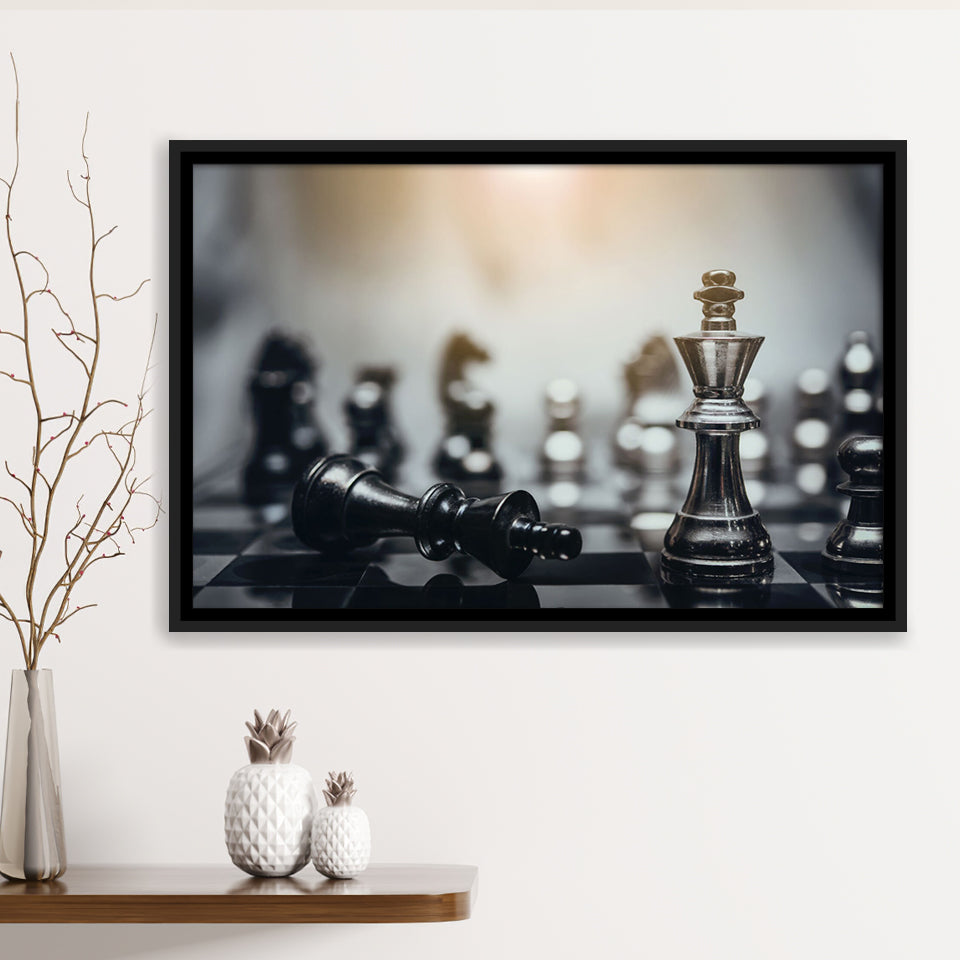Game of Chess Stylish Framed Canvas Prints Wall Art Decor - Paiting Canvas, Art Prints, Floating Frame