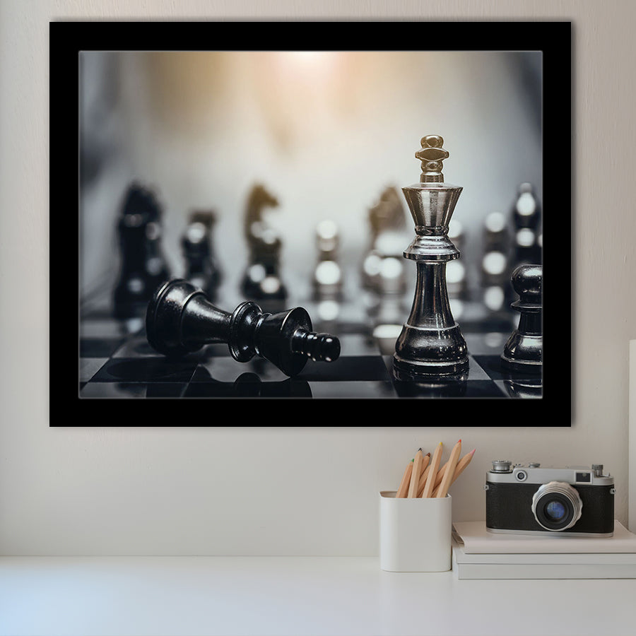Game of Chess Stylish Framed Art Prints Wall Decor - Painting Prints, Framed Picture, Home Decor