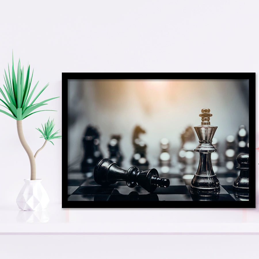 Game of Chess Stylish Framed Art Prints Wall Decor - Painting Prints, Framed Picture, Home Decor