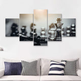 Game of Chess Stylish 5 Piece Canvas Prints Wall Art Decor - Painting Canvas, Multi Panels