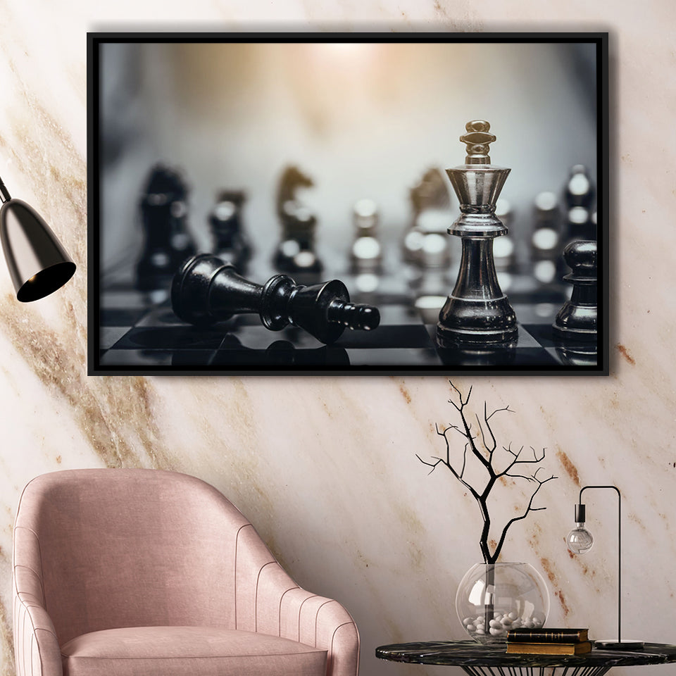 Game of Chess Stylish Framed Canvas Prints Wall Art Decor - Paiting Canvas, Art Prints, Floating Frame