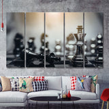 Game of Chess Stylish 5 Piece B Canvas Prints Wall Art Decor - Painting Canvas, Multi Panels