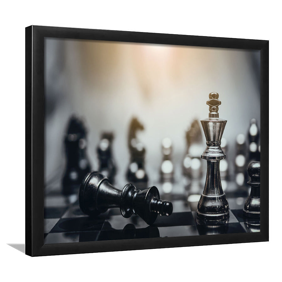 Game of Chess Stylish Framed Art Prints Wall Decor - Painting Prints, Framed Picture, Home Decor